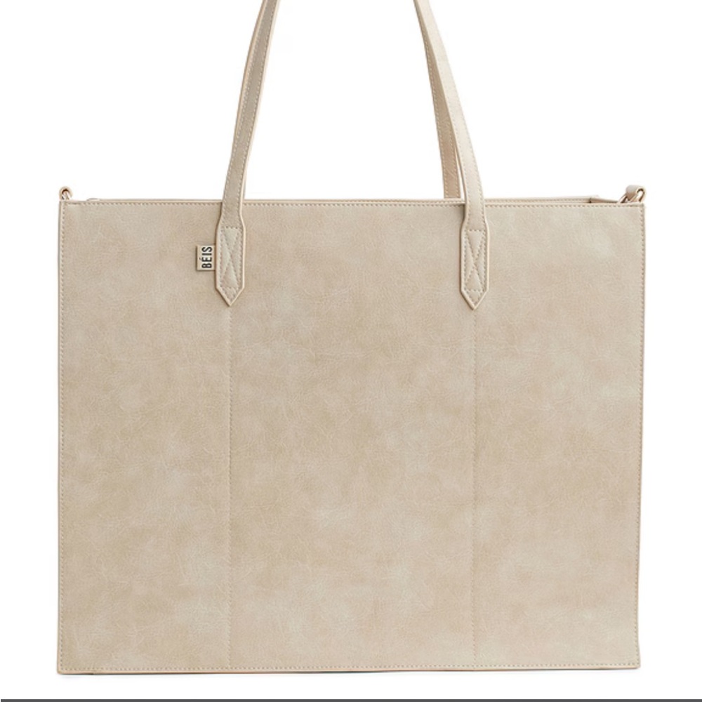 Beis “The Work” Tote Bag in Large Beige